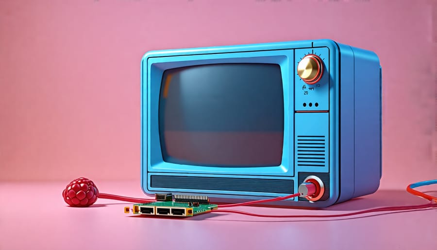 Raspberry Pi Zero outputting video to a retro CRT TV using composite connection