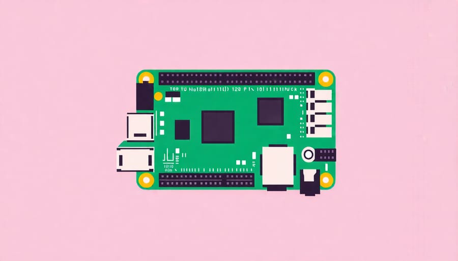 Illustration of accessing files on the Raspberry Pi network drive from a laptop