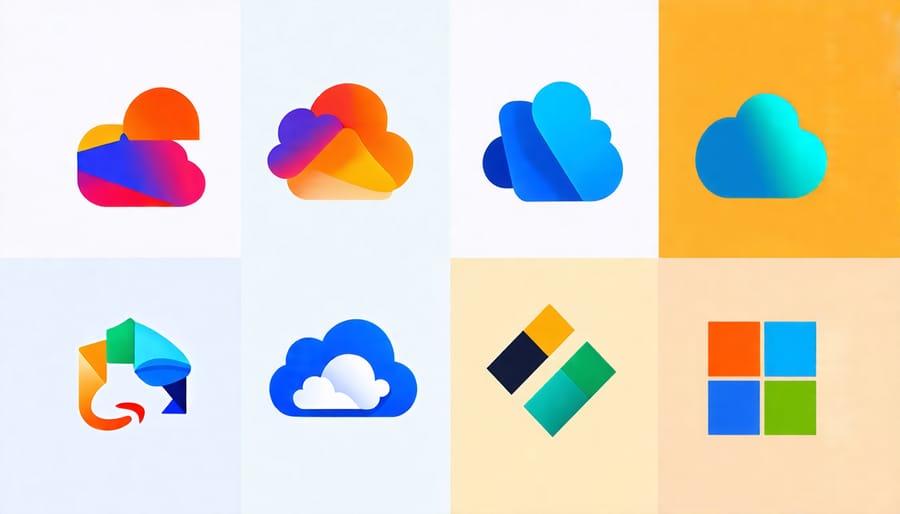 Logos of popular cloud platforms compatible with Raspberry Pi