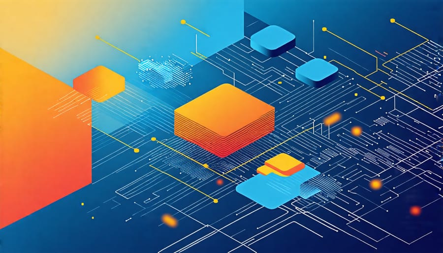 Illustration representing edge computing with data centers on the edge of the network