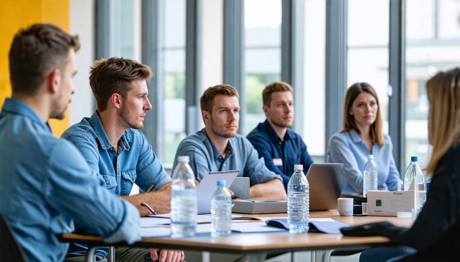 Staff participating in an energy efficiency training workshop