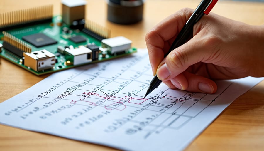 Handwritten digits being captured by a Raspberry Pi camera for recognition