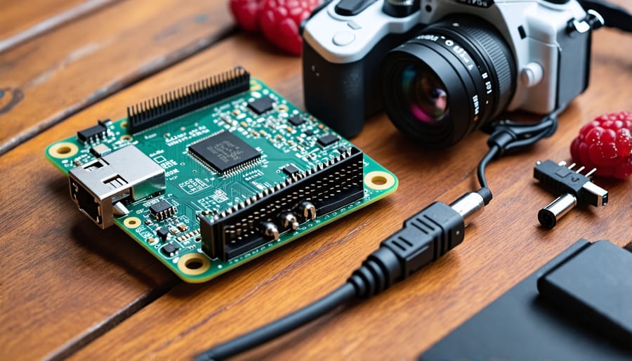 Step-by-step visual guide on attaching the Raspberry Pi High Quality Camera Module to a Raspberry Pi board