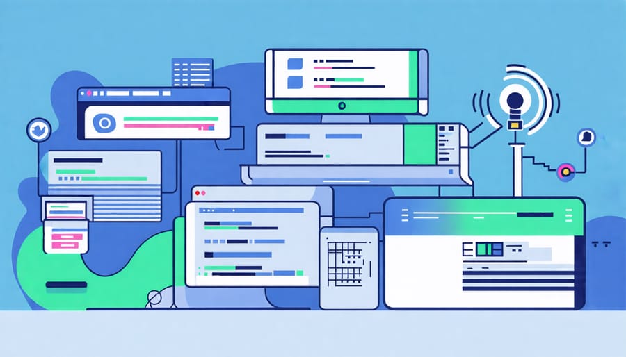 Visual representation of JavaScript code communications in IoT