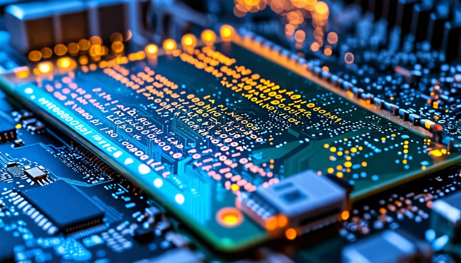 Close-up of a Raspberry Pi board overlaid with terminal commands, representing Raspberry Pi configuration through the command line.