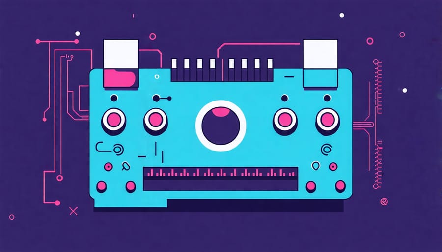 Infographic showing the process of configuring a Raspberry Pi as an audio interface