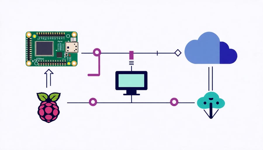 Conceptual representation of Raspberry Pi and cloud integration