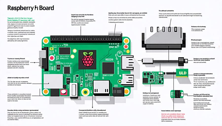 Detailed breakdown of Raspberry Pi hardware components and interfaces