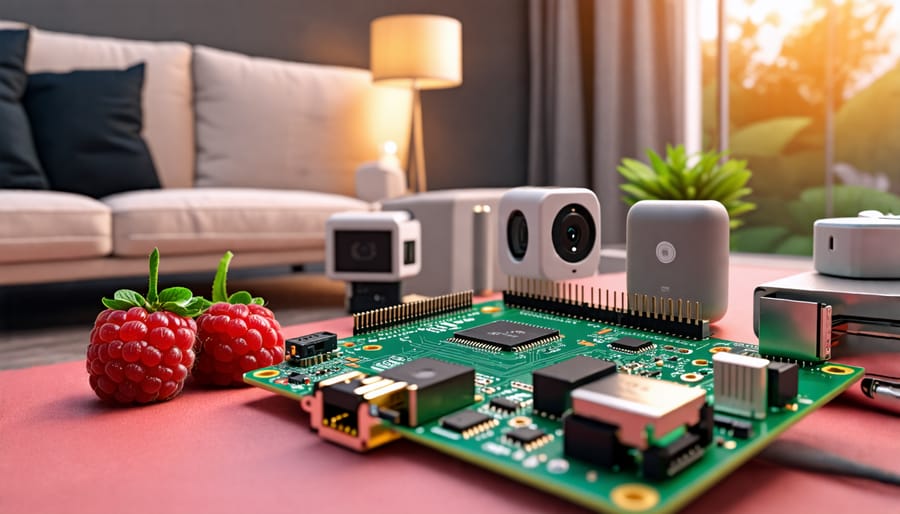 Raspberry Pi at the center of a home automation setup