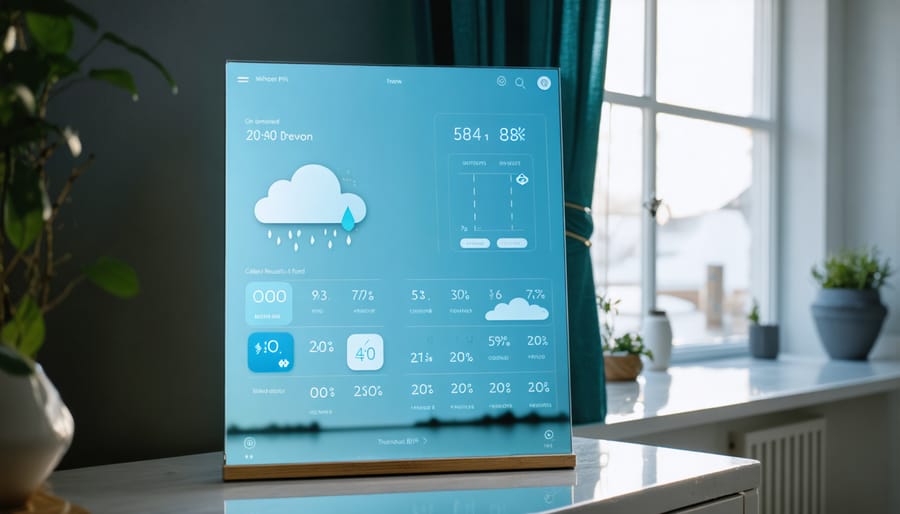 Raspberry Pi-powered magic mirror showing personalized information on a reflective display