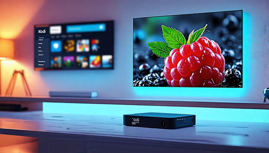 Example of a Raspberry Pi-based media center setup with Kodi