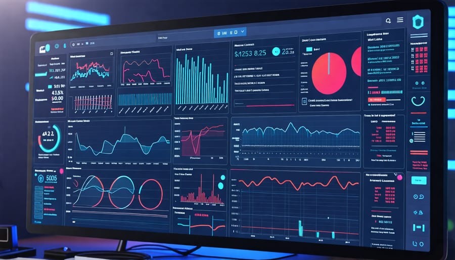 Network monitoring dashboard screenshot on a Raspberry Pi