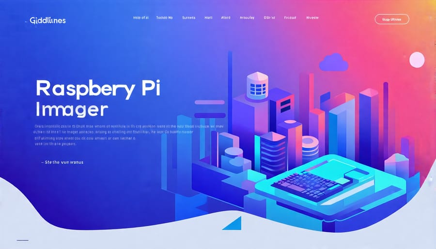 Diagram illustrating the key steps in installing Raspberry Pi OS using Raspberry Pi Imager