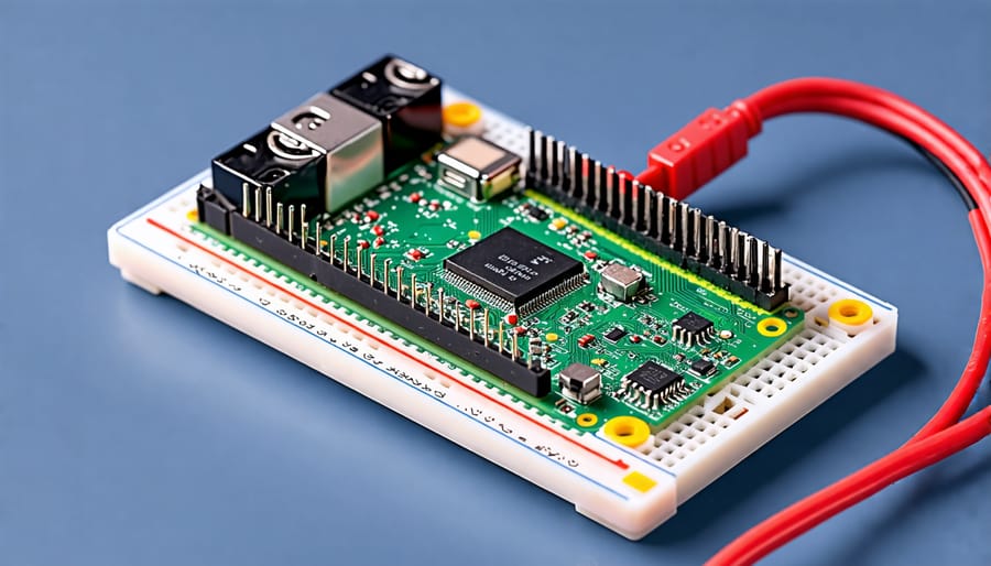 Assembled Raspberry Pi Pico weather station hardware