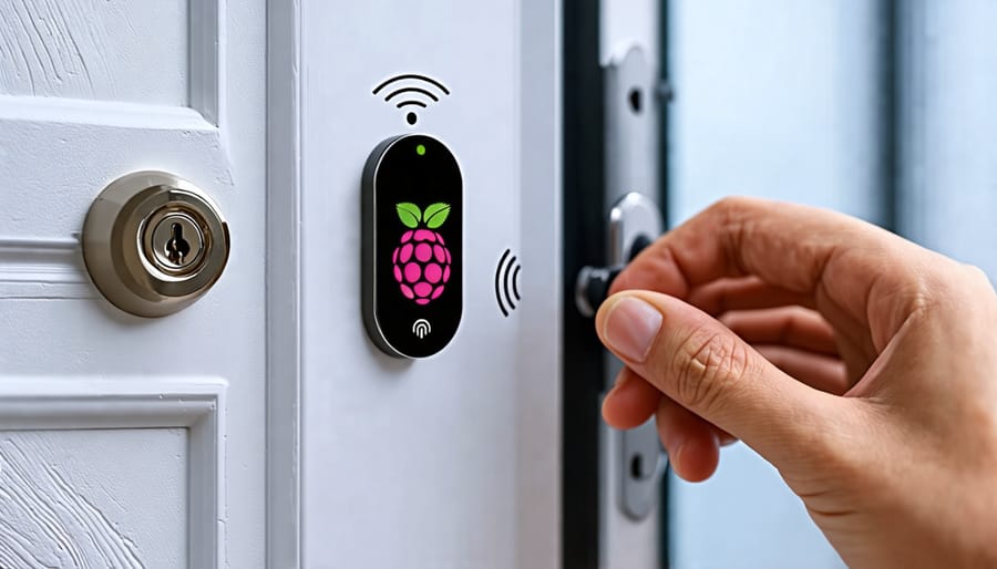 Installation of a Raspberry Pi smart door lock with an RFID reader