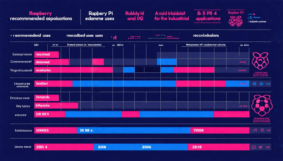 Chart detailing best uses of Raspberry Pi 5 and Pi 4 for different scenarios