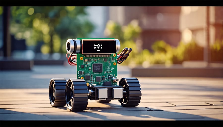 Raspberry Pi robot performing real-time object detection for navigation