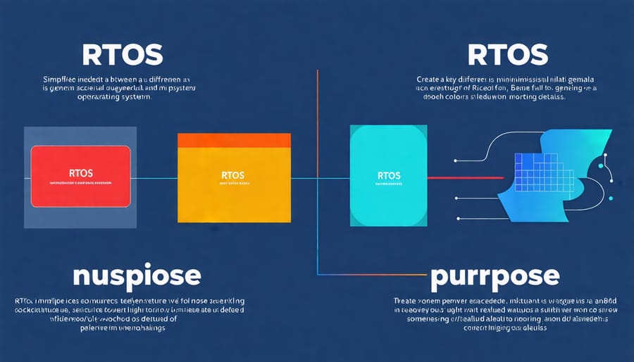 Comparison diagram of real-time operating systems and general-purpose operating systems