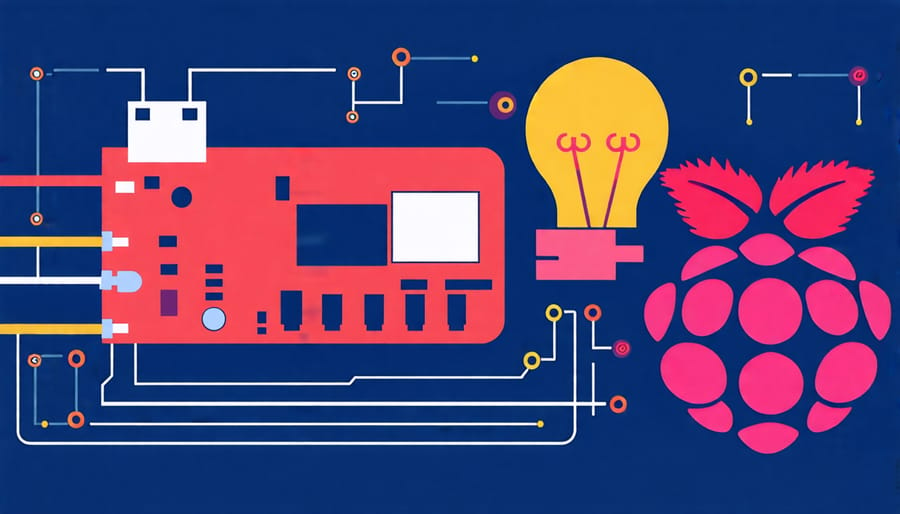 Infographic illustrating strategies to minimize Raspberry Pi energy usage