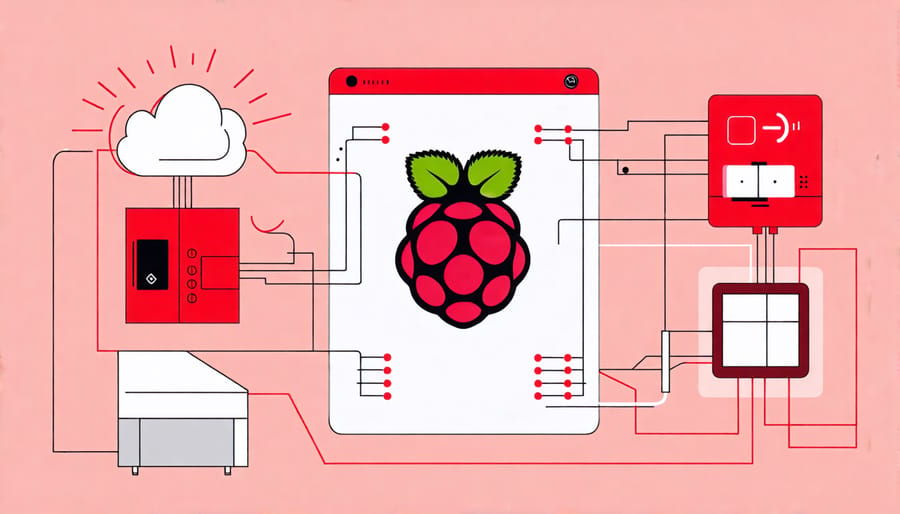 Integration diagram of Zigbee and Raspberry Pi for smart home projects