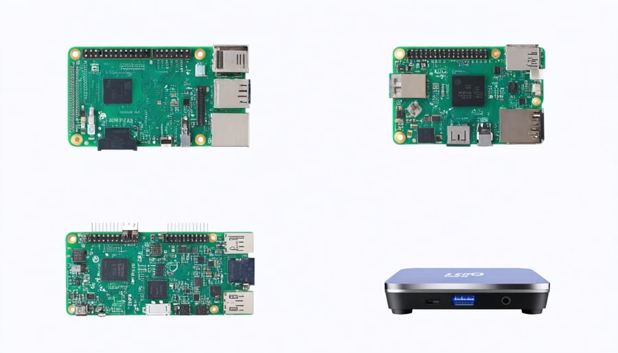 Chart comparing power consumption and performance of various Raspberry Pi models