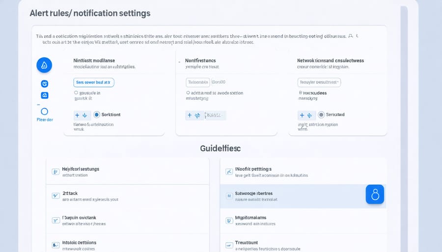 Configuring alert rules and notifications in the Raspberry Pi network monitoring software