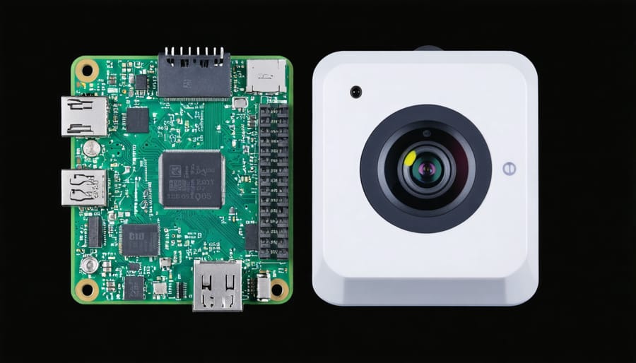 Raspberry Pi 2B home security camera in 3D-printed enclosure