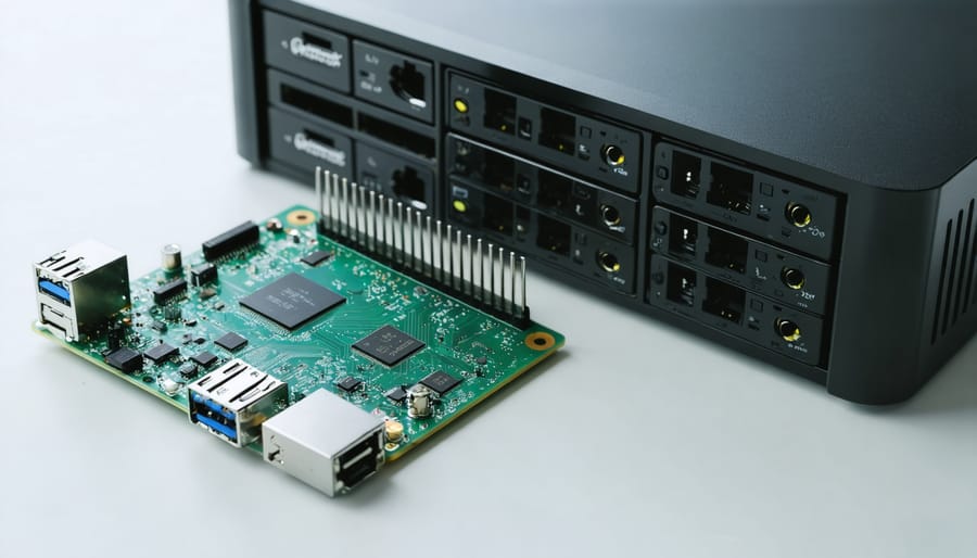 Raspberry Pi 4 8GB model set up as a high-performance NAS server