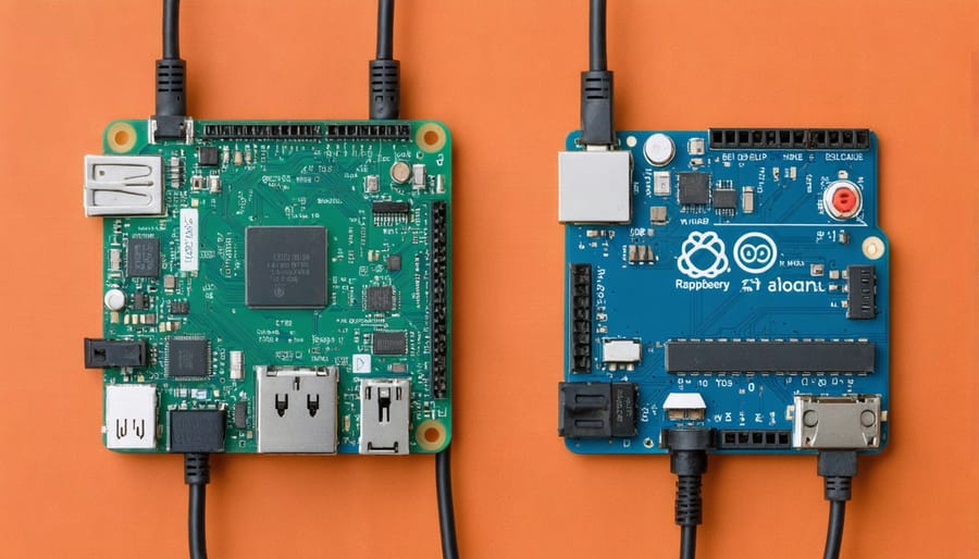 Raspberry Pi and Arduino connected for communication