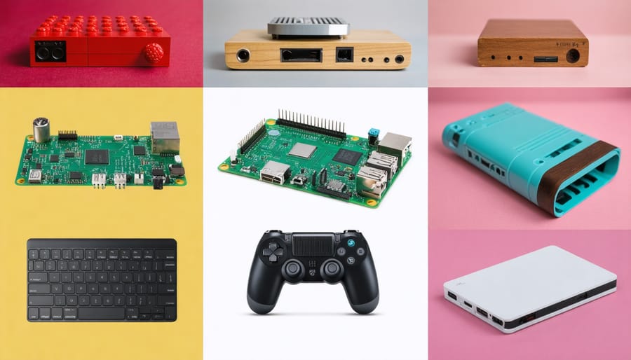 Collage of 7 creative DIY Raspberry Pi case ideas