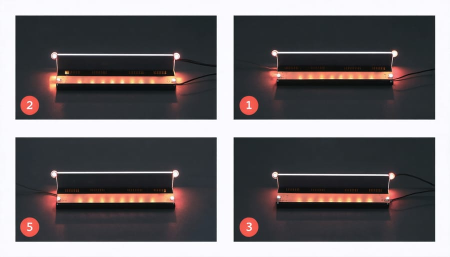 Step-by-step guide showcasing the assembly of a Raspberry Pi LED blinker project