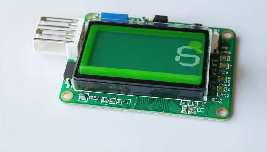 Temperature sensors connected to a Raspberry Pi displaying temperature data on a digital screen