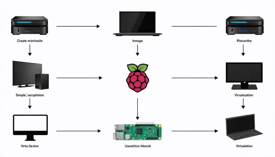 Hardware requirements diagram for Raspberry Pi 4 virtualization setup