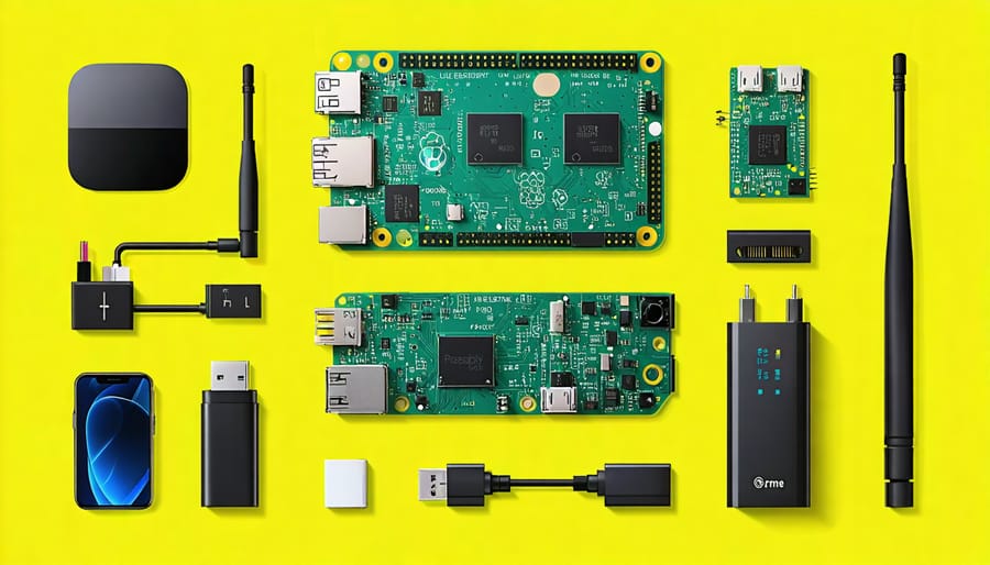 Diagram of 5G hardware components compatible with Raspberry Pi