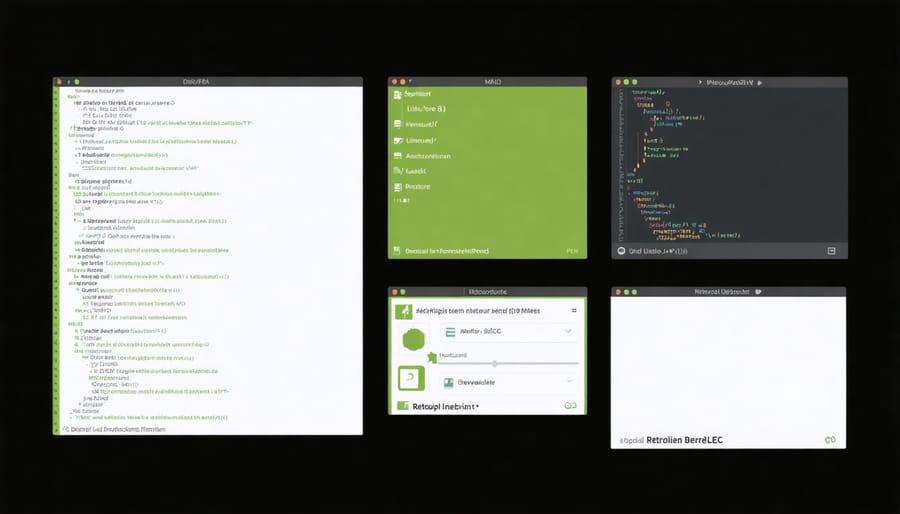 Grid view of four different Raspberry Pi operating system interfaces showing their unique features and layouts