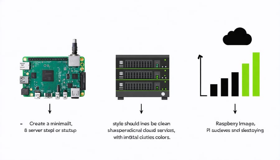 Cost comparison infographic between Raspberry Pi home server and commercial cloud services