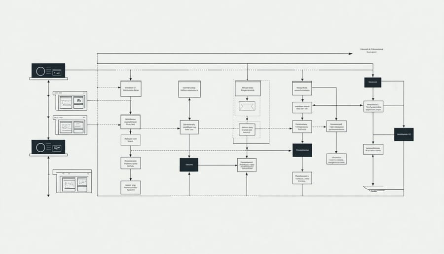 Diagram illustrating the flow of voice commands through the virtual assistant system