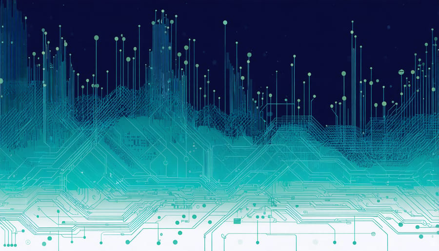 Visual graph displaying network traffic patterns and connection limits on Raspberry Pi