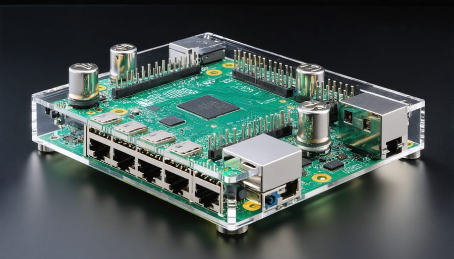 Multi-node Raspberry Pi 3 cluster setup with networking and power infrastructure