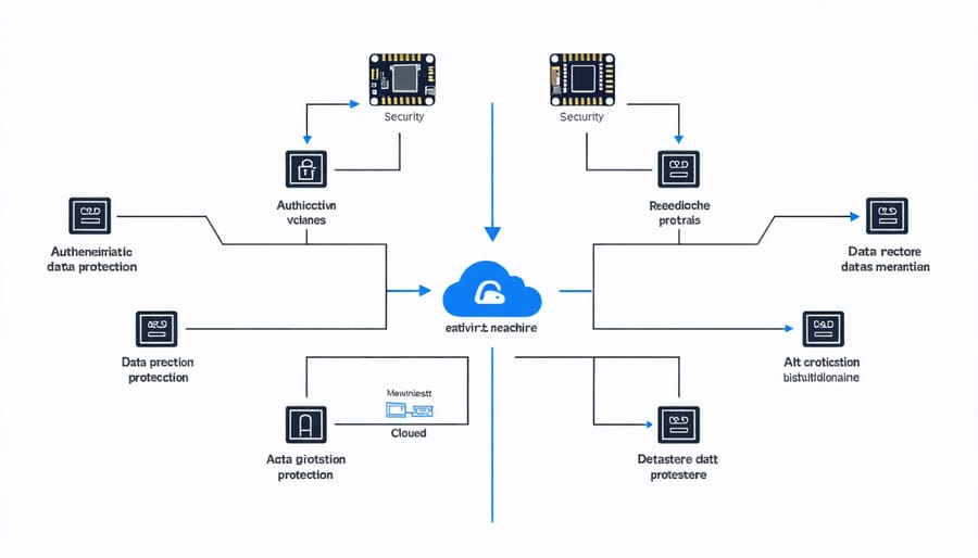 Security implementation diagram for cloud-integrated Raspberry Pi systems