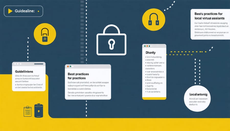 Visual guide showing key security measures for protecting your Raspberry Pi virtual assistant