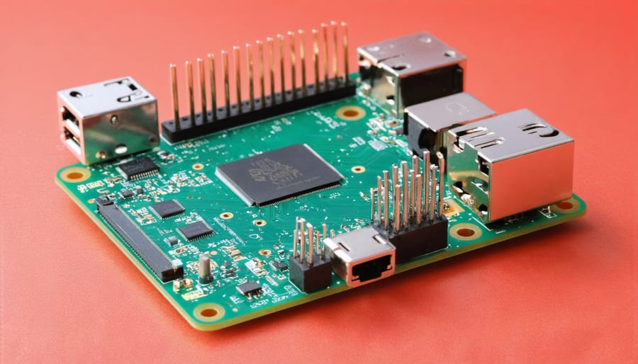 Complete hardware assembly showing Raspberry Pi connected to environmental sensors