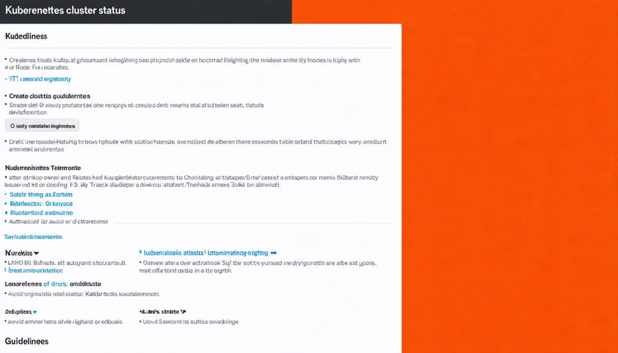 Command line interface displaying Kubernetes cluster status and connected nodes