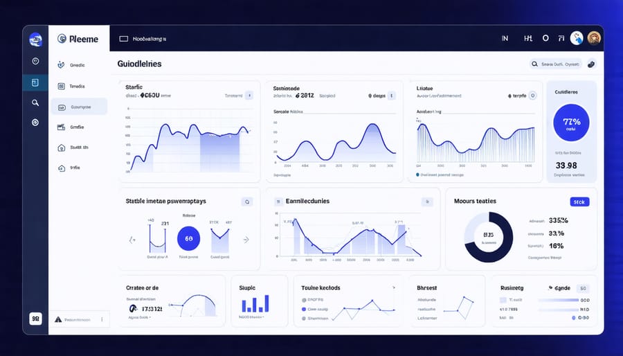 Custom network monitoring dashboard displaying bandwidth usage, device connections, and system metrics