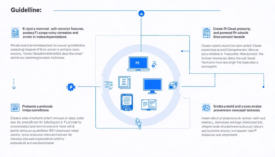 Visual representation of Pi Cloud Connect security features including encryption, authentication, and access control