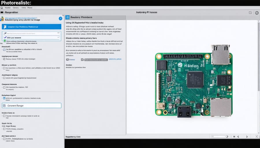 Step-by-step interface of Raspberry Pi OS installation using the official imager tool