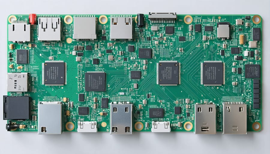 Assembled Raspberry Pi Kubernetes cluster with networking and power connections
