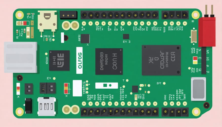 Raspberry Pi GPIO pin diagram showing numbered pins and their functions