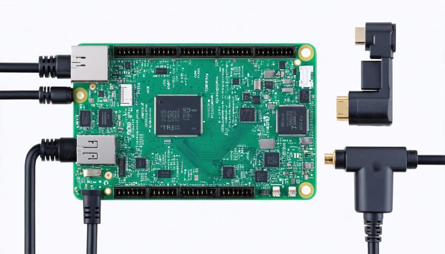 Raspberry Pi setup showing active network security monitoring dashboard