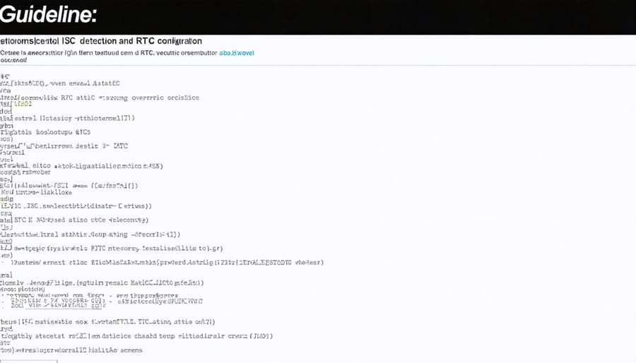 Screenshot of terminal commands for RTC module detection and configuration